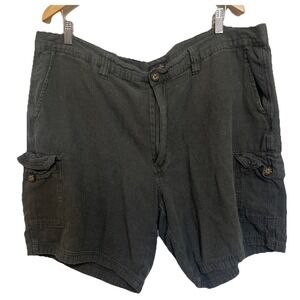 Tasso Elba Mens Cargo Shorts Size 44 Green Hiking Outdoors. 65 Cotton/45 Linen
